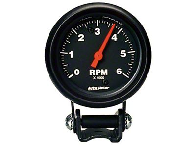 Auto Meter Black 2 5/8 inch 6000 rpm Tachometer Mini Tach - 2891