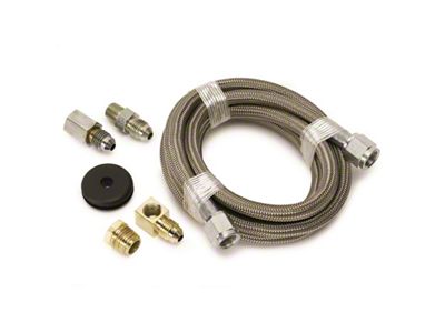 Auto Meter 4 Braided SS Line -4AN 6ft -4AN and 1/8in - 3228