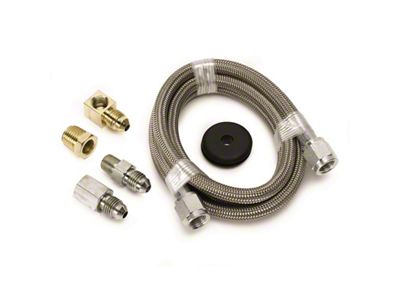 Auto Meter 4 Braided SS Line -4AN 4ft 3/16in ID Fittings - 3229