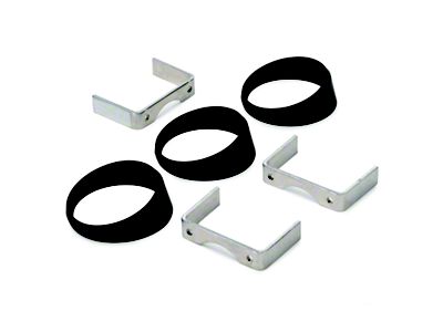 Auto Meter 3-Piece Angle Ring Gauge Mounts; Black; 2-5/8-Inch (Universal; Some Adaptation May Be Required)