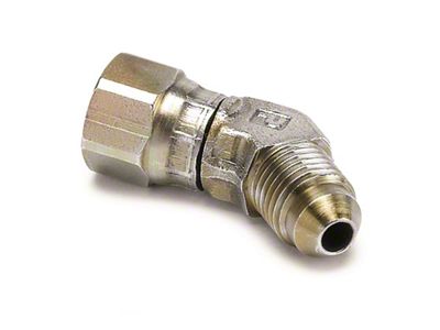 Auto Meter Elbow Fitting - 45 Deg w/ Swivel Nut; -4AN