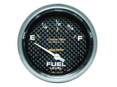 Auto Meter AP 65+ GM 2-5/8in Fuel Level Carbon Fiber Electric Gauge - 4814