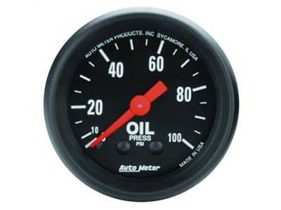 Auto Meter Z Series 52mm 0-100 PSI Mechanical Oil Pressure Gauge