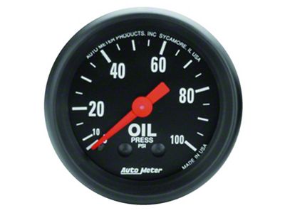 Auto Meter Z Series 52mm 0-100 PSI Mechanical Oil Pressure Gauge - 2604