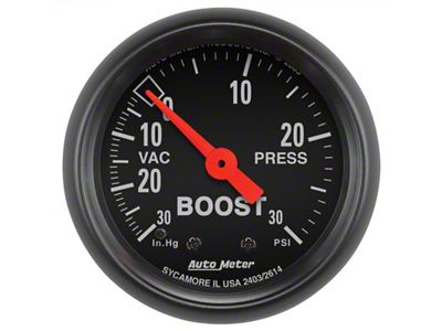 Auto Meter Z Series 52mm 30 In Hg.-Vac. / 30 PSI - 2614