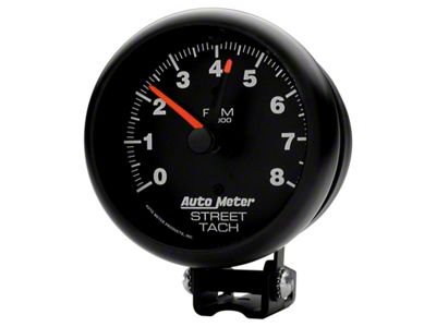 Auto Meter Z-Series 3-3/4in 8K RPM Pedestal w/ Red Line Tachometer - 2894