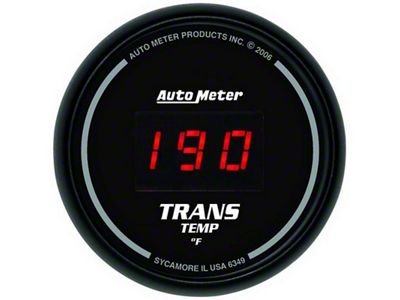 Auto Meter Z Series 52mm Black Digital 0-300 Deg F Transmission - 6349
