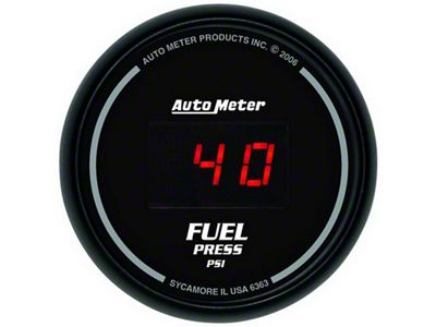 Auto Meter Z Series 52mm Black Digital 5-100 PSI Fuel Pressure - 6363