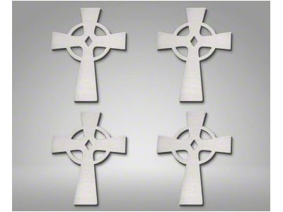American Car Craft Celtic Cross Emblems; Polished (Universal; Some Adaptation May Be Required)