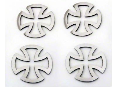 American Car Craft Iron Cross Emblems; Brushed (Universal; Some Adaptation May Be Required)