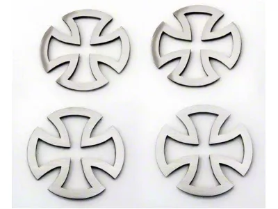 American Car Craft Iron Cross Emblems; Polished (Universal; Some Adaptation May Be Required)