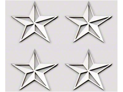 American Car Craft Nautical Star Emblems; Polished (Universal; Some Adaptation May Be Required)