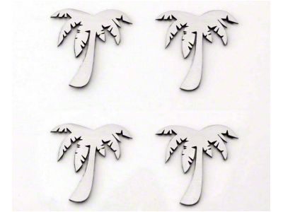 American Car Craft Palm Tree Emblems; Polished (Universal; Some Adaptation May Be Required)