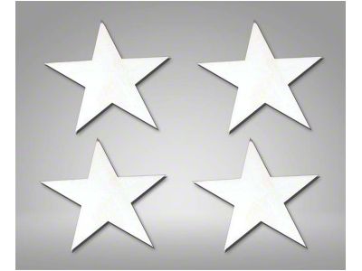 American Car Craft Small Star Emblems; Brushed (Universal; Some Adaptation May Be Required)