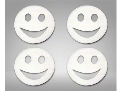 American Car Craft Smile Emoji Emblems; Polished (Universal; Some Adaptation May Be Required)