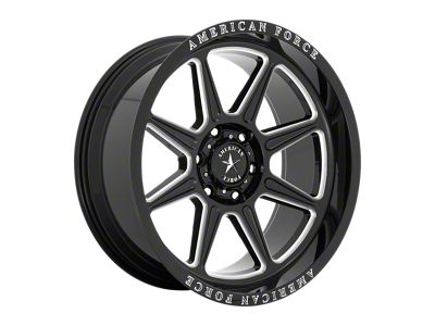 American Force Trail Gloss Black Milled 4-Wheel Kit; 20x10; -18mm Offset