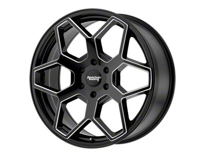 American Racing AR916 Gloss Black Milled Wheel; 22x9; 15mm Offset; 6x139.7mm Bolt Pattern; 106.10mm Hub Bore