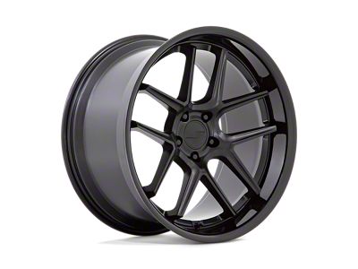 American Racing Bishop Matte Black with Gloss Black Lip Wheel; 20x11; 22mm Offset