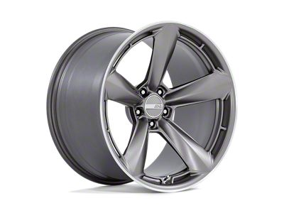 American Racing Wheels TTF Matte Anthracite with Machined Lip Wheel; 20x9.5; 15mm Offset; 5x115mm Bolt Pattern; 72.56mm Hub Bore