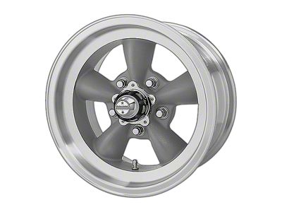 American Racing Torq Thrust D Gray with Machined Lip Wheel; 15x6; 4mm Offset