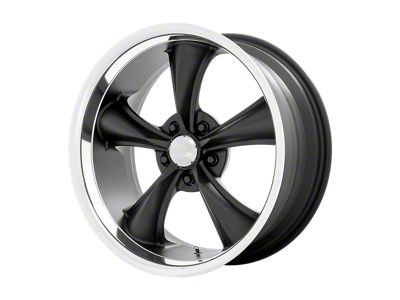 American Racing Boss TT Textured Black with Diamond Cut Lip Wheel; 18x8; 2mm Offset