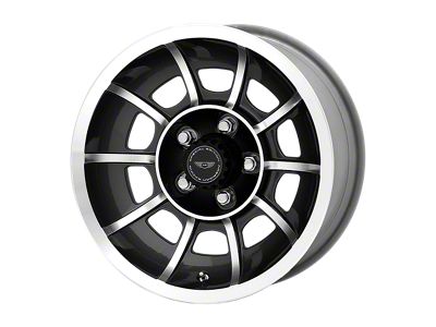 American Racing Vector Satin Black Machined Wheel; 15x7; 0mm Offset