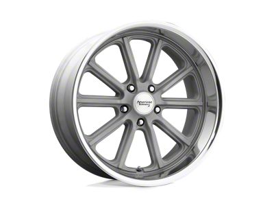 American Racing Rodder Vintage Silver with Diamond Cut Lip Wheel; 20x9.5; 0mm Offset; 5x114.3mm Bolt Pattern; 72.56mm Hub Bore