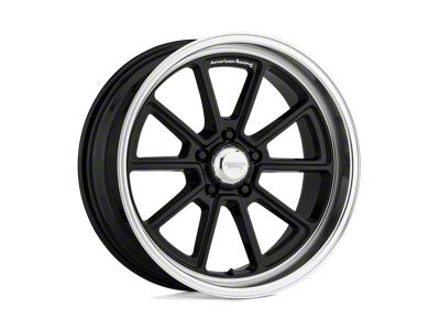 American Racing Draft Gloss Black with Diamond Cut Lip Wheel; 18x10; 0mm Offset