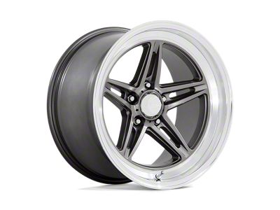 American Racing Groove Anthracite with Diamond Cut Lip Wheel; 18x8; 0mm Offset