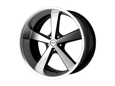 American Racing Nova Gloss Black Machined Wheel; 22x9; 15mm Offset