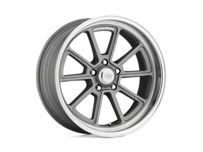 American Racing Draft Vintage Silver with Diamond Cut Lip Wheel; 18x10; 12mm Offset