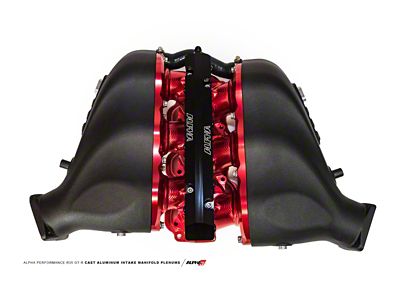AMS Performance 2009+ Nissan GT-R Alpha Cast Plenum/Billet Intake Manifold w/Std Fuel Rail - Black