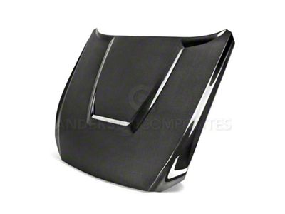 Anderson Composites 15-17 Ford Mustang Excl. GT350/GT350R Double Sided Hood - AC-HD15FDMU-GR-DS