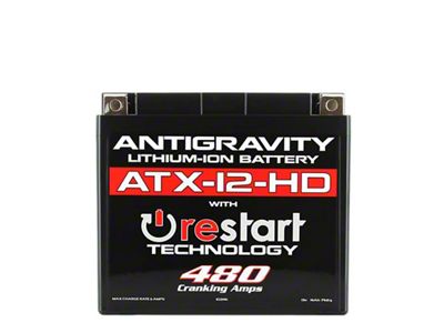 Antigravity Battery YTX12 High Power Lithium Battery w/Re-Start - AG-ATX12-HD-RS
