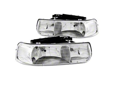 Anzo USA 1999-2002 Chevrolet Silverado 1500 Crystal Headlights Chrome - 111011