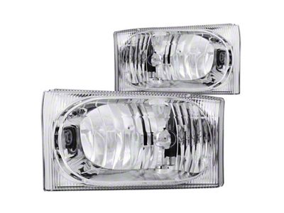 Anzo USA 2000-2004 Ford Excursion Crystal Headlights Chrome 2pc - 111023