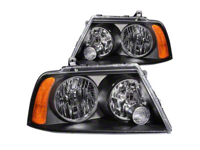 Anzo USA 2003-2006 Lincoln Navigator Crystal Headlights Black - 111045