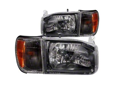 Anzo USA 1999-2004 Nissan Pathfinder Crystal Headlights Black - 111051