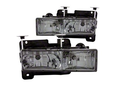 Anzo USA 1988-1998 Chevrolet C1500 Crystal Headlights w/ Smoke Lens - 111061