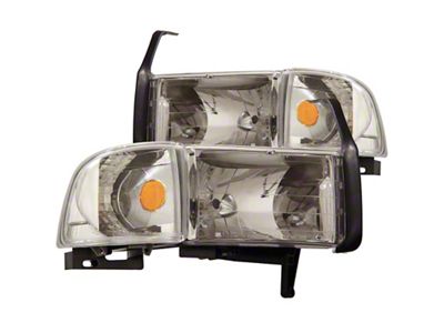 Anzo USA 1994-2001 Dodge Ram Crystal Headlights Chrome - 111068