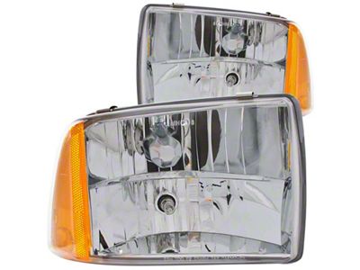 Anzo USA 1995-1997 Chevrolet Blazer Crystal Headlights Chrome 1pc - 111078