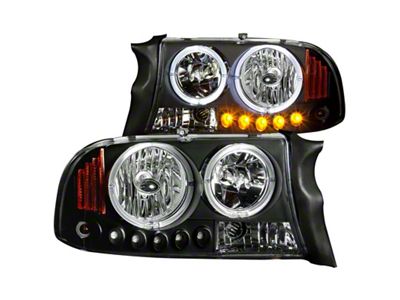 Anzo USA 1997-2004 Dodge Dakota Crystal Headlights Black 1pc - 111085