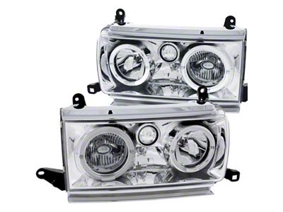 Anzo USA 1991-1994 Toyota Land Cruiser Crystal Headlights w/ Halo Chrome - 111092