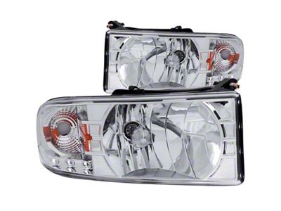 Anzo USA 1994-2001 Dodge Ram Crystal Headlights Chrome w/ LED - 111206