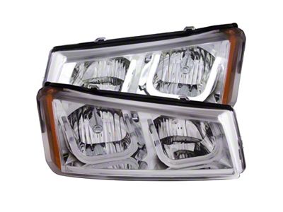 Anzo USA 2003-2006 Chevrolet Silverado 1500 Projector Headlights w/ U-Bar Chrome - 111313