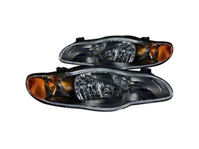 Anzo USA 2000-2005 Chevrolet Monte Carlo Crystal Headlights Black - 121165