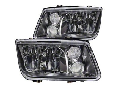 Anzo USA 1999-2005 Volkswagen Jetta Crystal Headlights Black w/o Bulbs - 121169