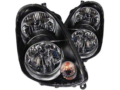 Anzo USA 2003-2004 Infiniti G35 Crystal Headlights Black - 121172