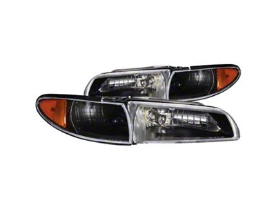 Anzo USA 1997-2003 Pontiac Grand Prix Crystal Headlights Black - 121201
