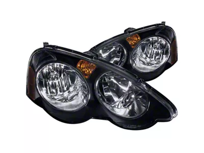 Anzo USA 2002-2004 Acura Rsx Crystal Headlights Black - 121209